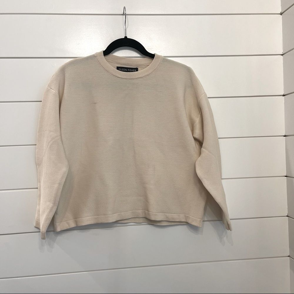 Eileen Fisher Women’s Cream/Ivory Boxy Sweater